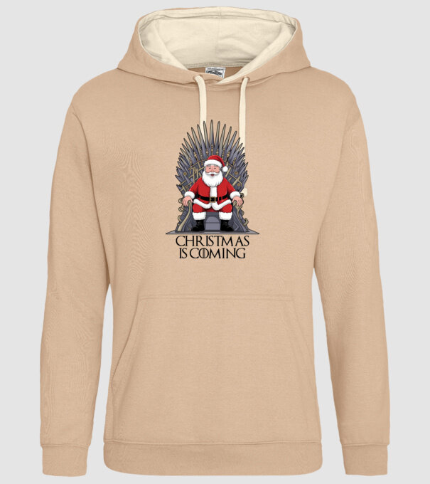 Christmas is Coming Alb model nisipiu pe tricou