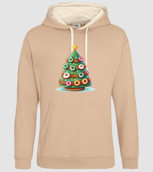 Doughnut pom de Crăciun model nisipiu pe tricou