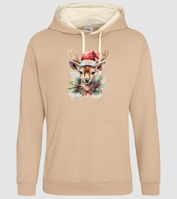 Festive Reindeer model nisipiu pe tricou