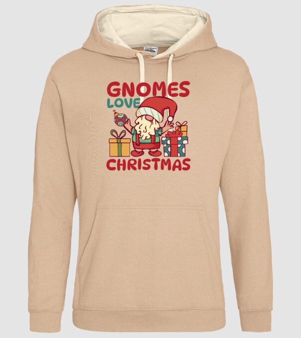 Gnomes LOVE Christmas model nisipiu pe tricou