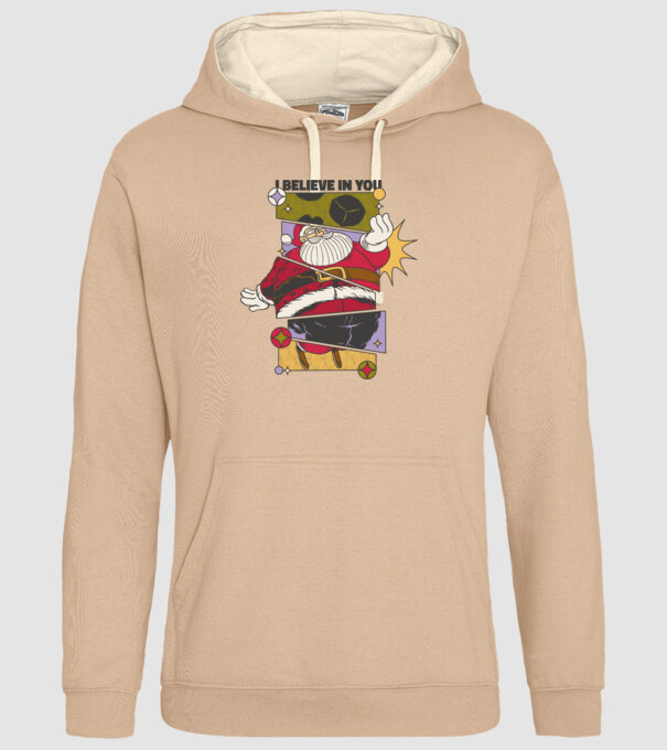I believe in you Santa model nisipiu pe tricou