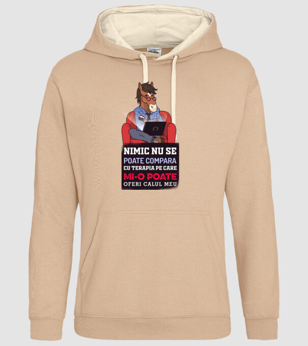 nimic nu se poate compara cu terapia pe care mi-o poate oferi calul meu model nisipiu pe tricou