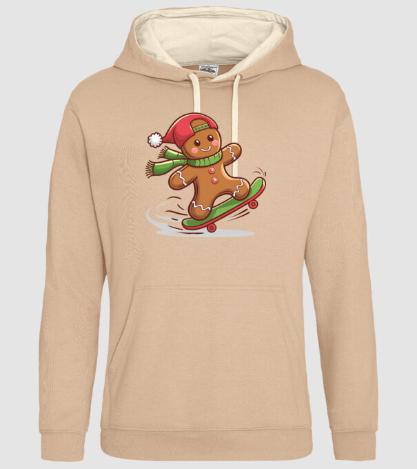 Patinator de turtă dulce model nisipiu pe tricou