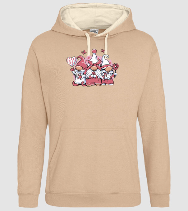 Pink christmas Gnomes model nisipiu pe tricou