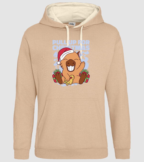 Pull up for christmas Capybara model nisipiu pe tricou