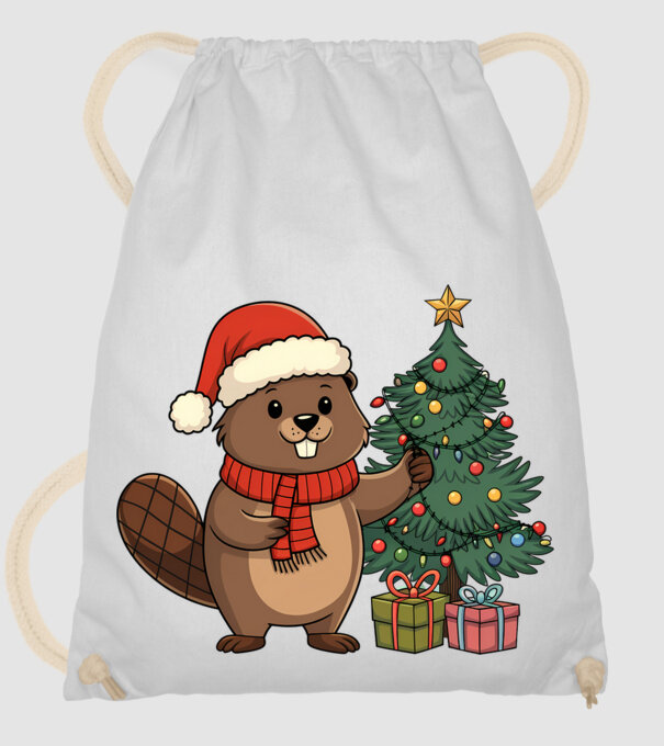 Bober Kurwa Christmas 2 model alb pe tricou