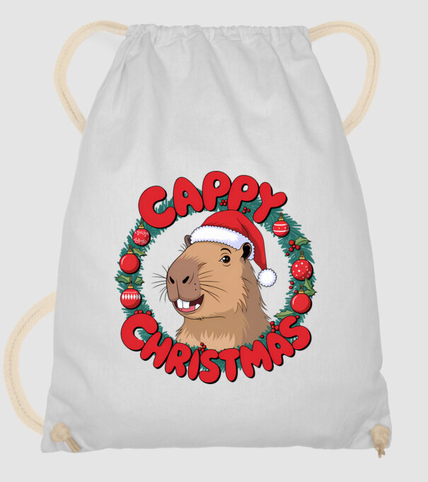 Cappy Christmas 1 model alb pe tricou