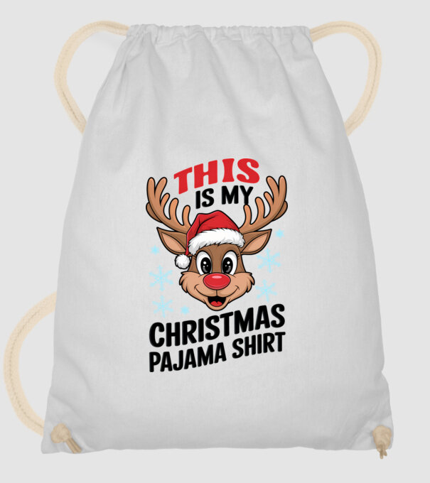 Christmas Pajama Reindeer Alb model alb pe tricou