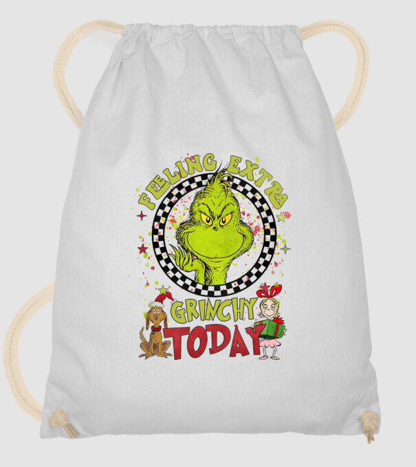 Feeling extra Grinchy today - Grinch model alb pe tricou