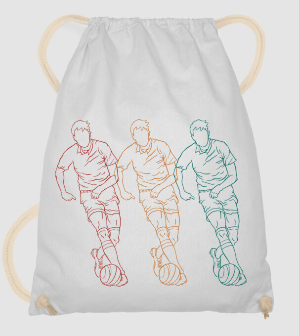 Fotbalist Retro model alb pe tricou