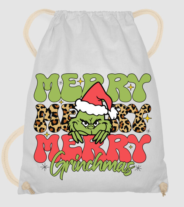 Merry Grinchmas model alb pe tricou