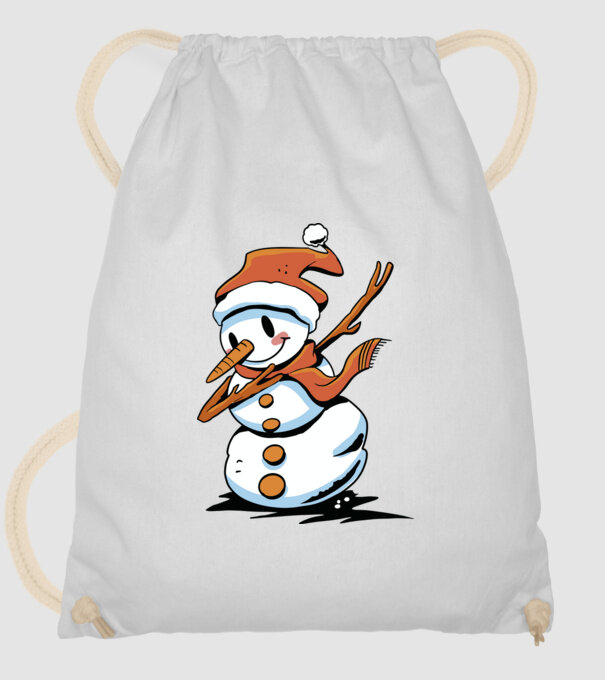 om de zăpadă Dab model alb pe tricou