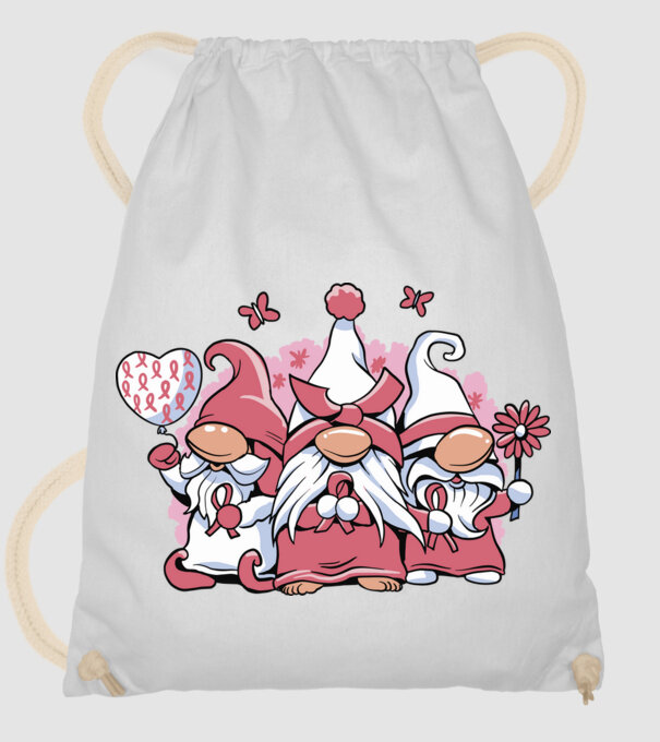 Pink christmas Gnomes model alb pe tricou