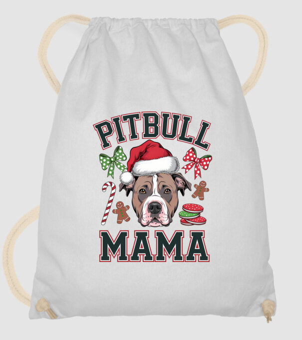 Pitbull Mama model alb pe tricou