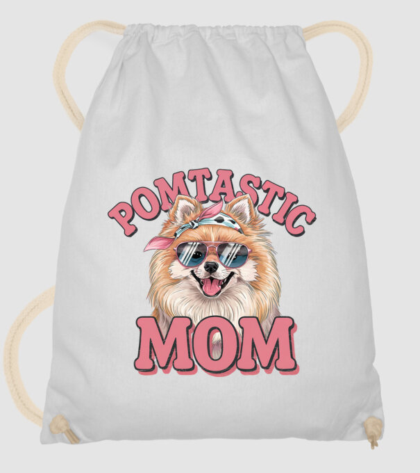 Pomtastic Mom model alb pe tricou