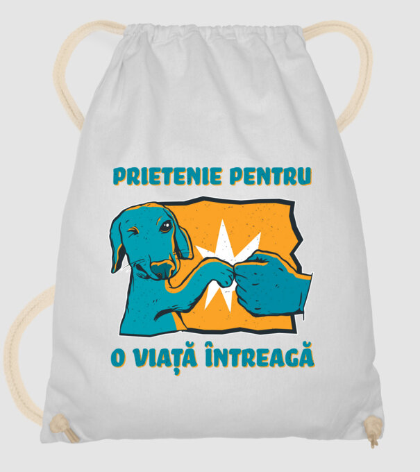 Prietenie pentru o viață întreagă model alb pe tricou