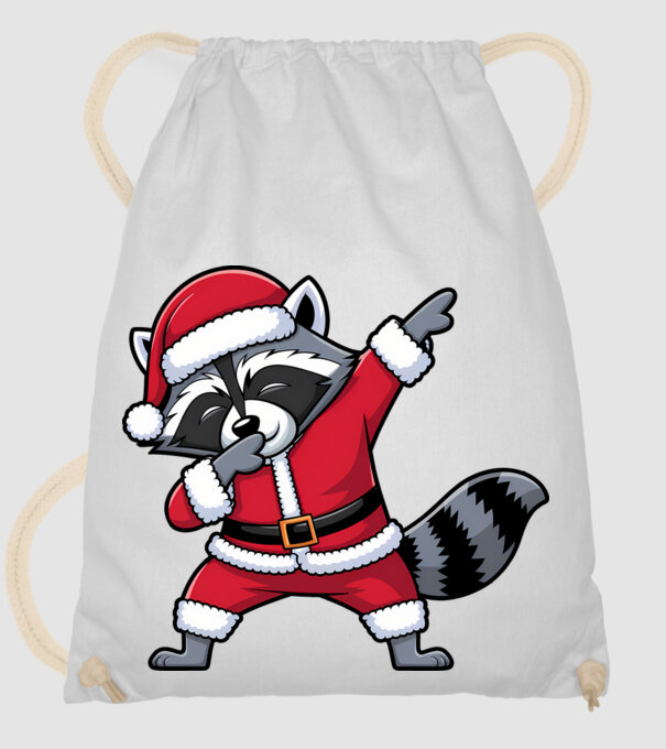 Raton Dab Xmas model alb pe tricou