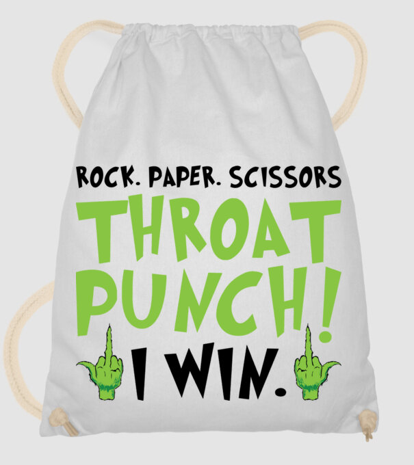 Rock paper scissors - Grinch model alb pe tricou