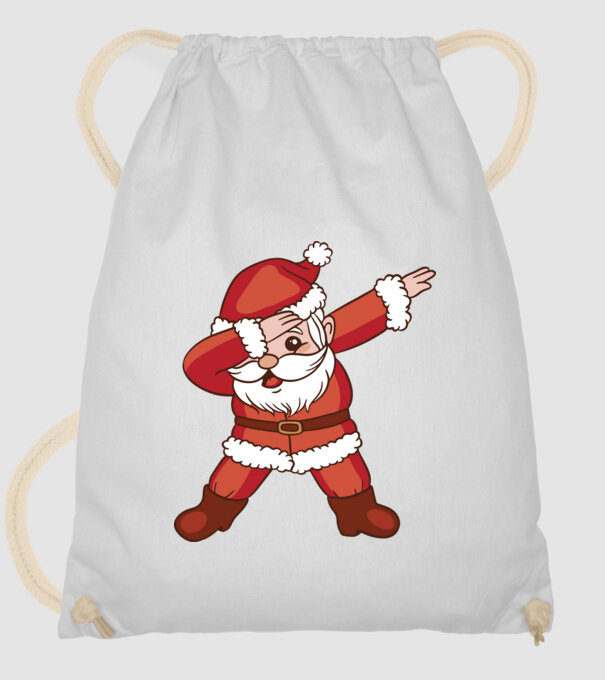 Santa Dab model alb pe tricou