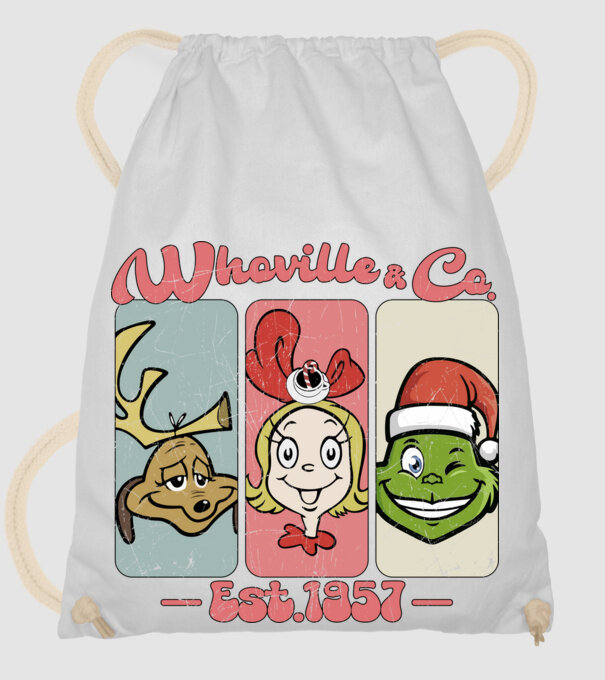 Whoville & Co - Grinch model alb pe tricou