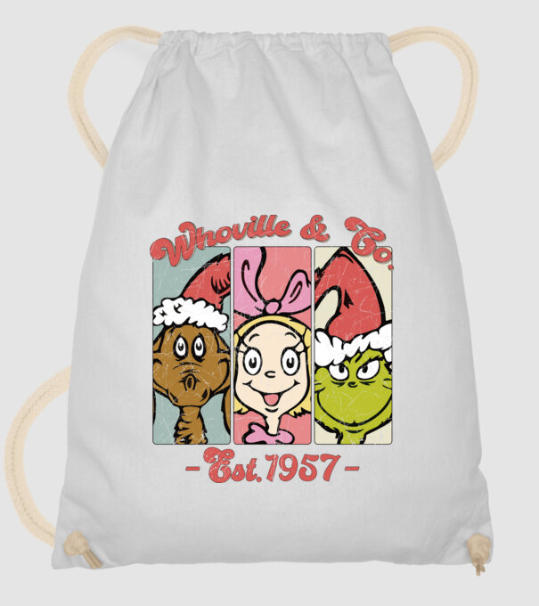 Whoville & Co. - Grinch model alb pe tricou
