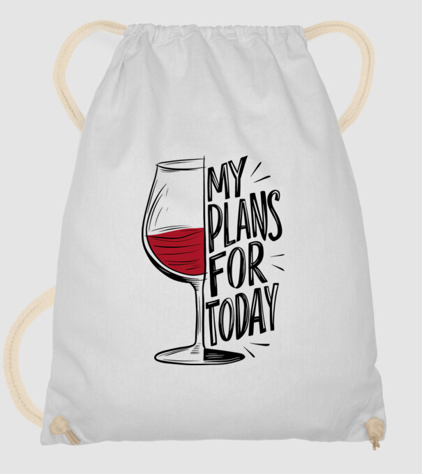 Wine Plans For Today Alb model alb pe tricou