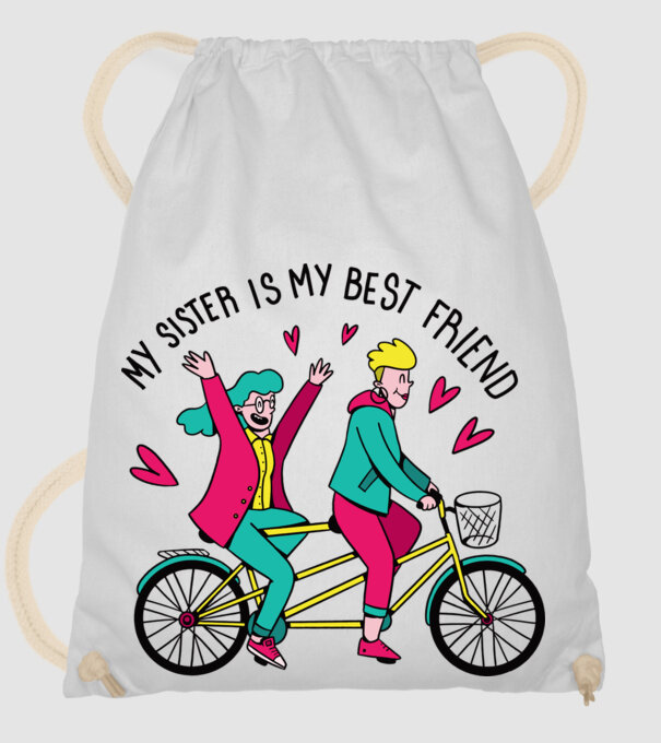 Sora mea este cea mai bună prietenă model alb pe tricou