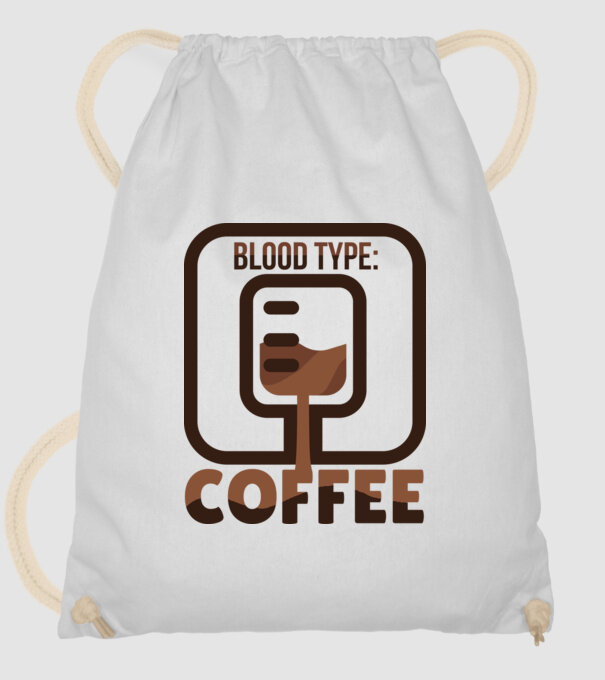 Grupa mea de sânge este cafeaua model alb pe tricou