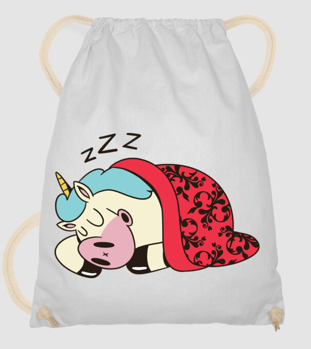 Unicorn adormit model alb pe tricou