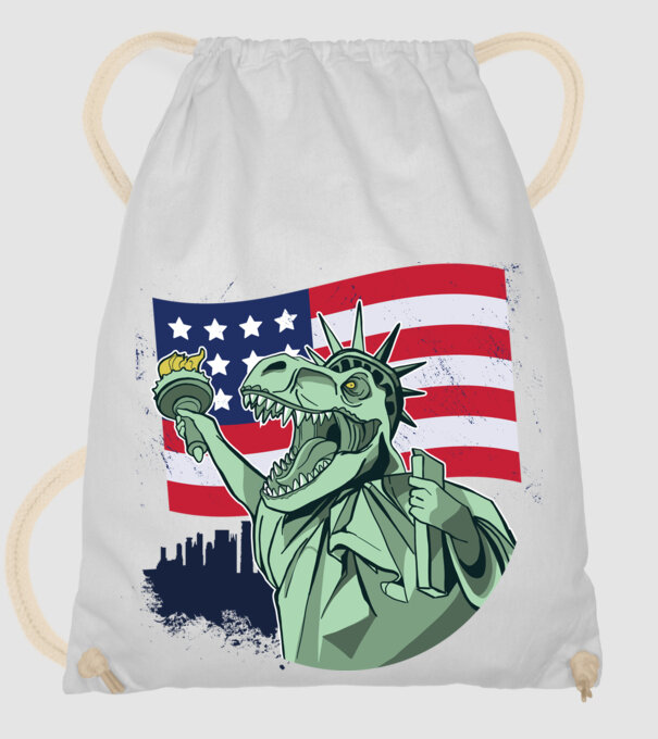 Ziua Independenței americane 4 iulie T-rex model alb pe tricou