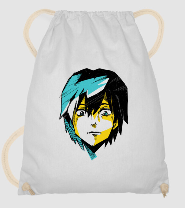 Cap Anime model alb pe tricou