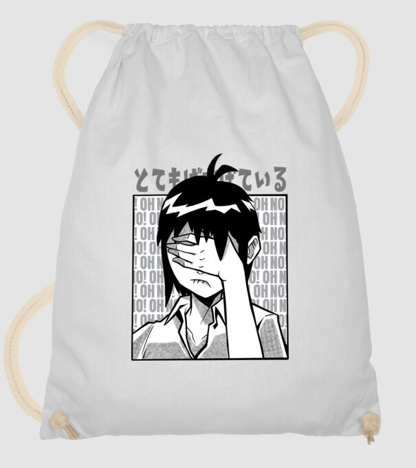 Cap Anime model alb pe tricou