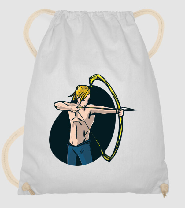 Fată arcaș Anime model alb pe tricou