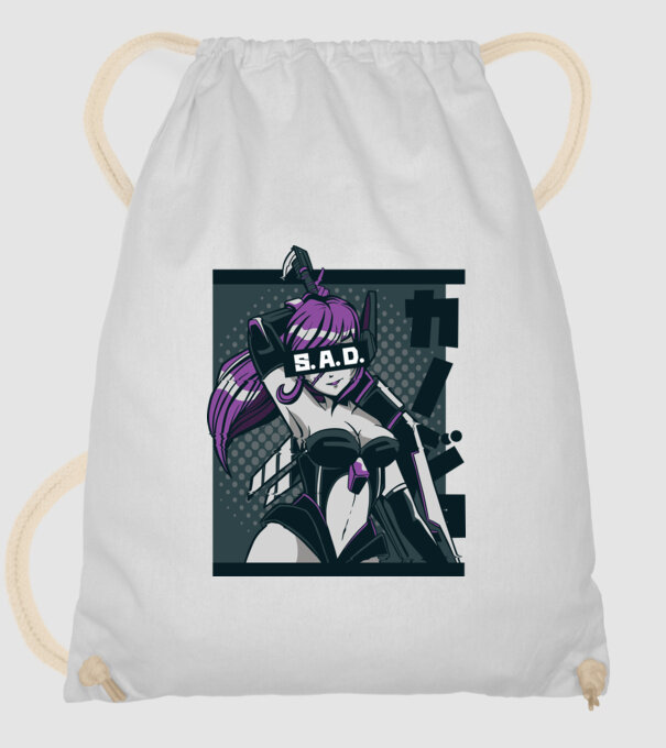 Anime fată model alb pe tricou