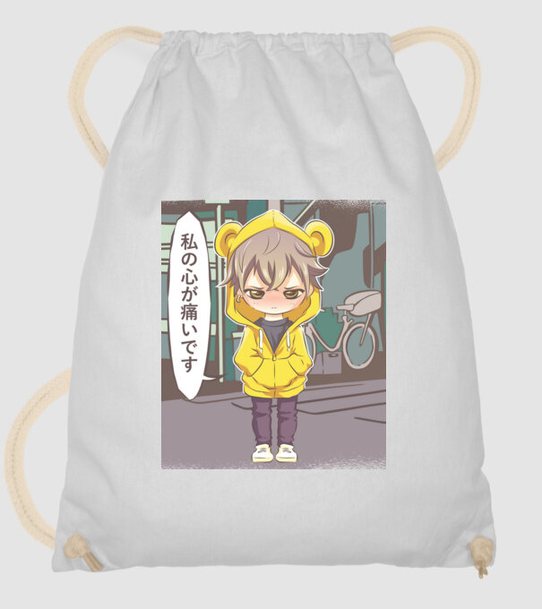 Anime Manga scenă model alb pe tricou