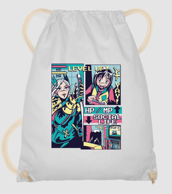 Anime Vaporwave benzi desenate model alb pe tricou