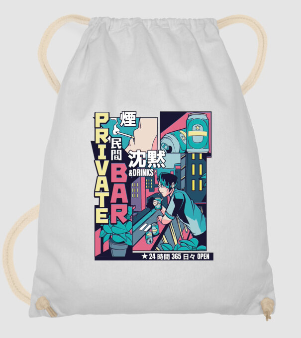 Anime Vaporwave benzi desenate model alb pe tricou