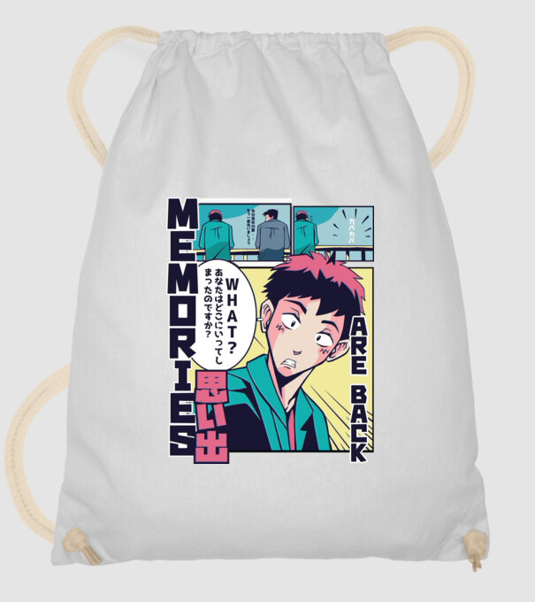 Anime Vaporwave benzi desenate model alb pe tricou
