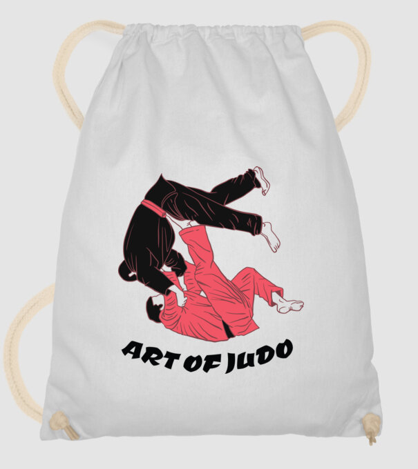 Art of Judo model alb pe tricou