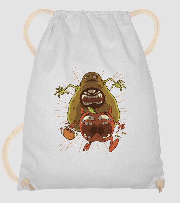 Monstru Avocado model alb pe tricou