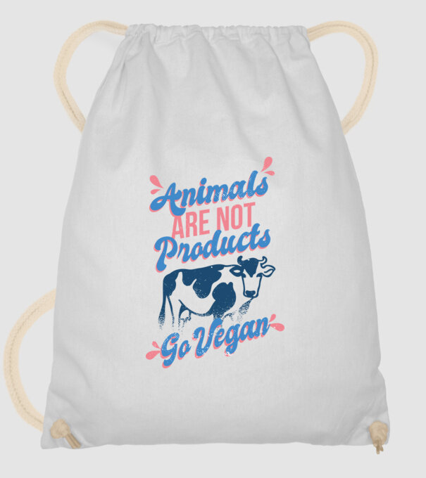 Animalele nu sunt produse, fii vegan tricou model alb pe tricou