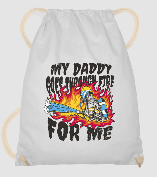 Tatăl meu trece și prin foc pentru mine model alb pe tricou