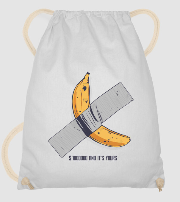 Ultima banană model alb pe tricou