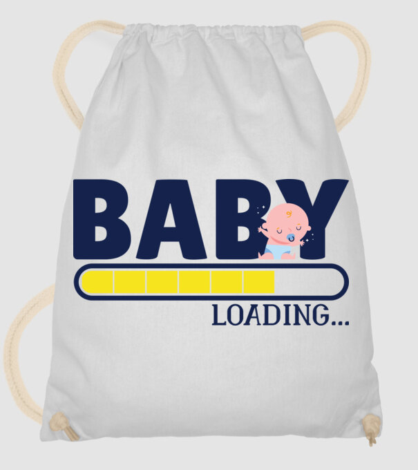 Baby is loading - tricou amuzant pentru mămici model alb pe tricou