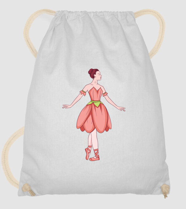 Balerină model alb pe tricou