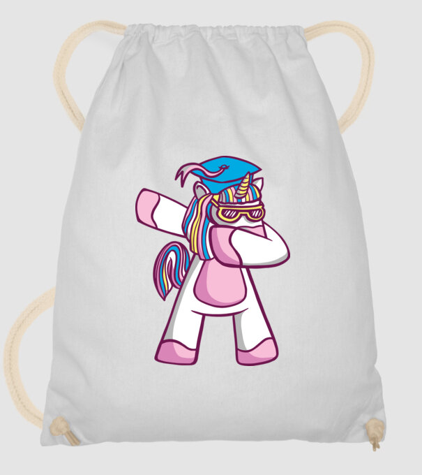 Unicorn Absolvent DAB model alb pe tricou