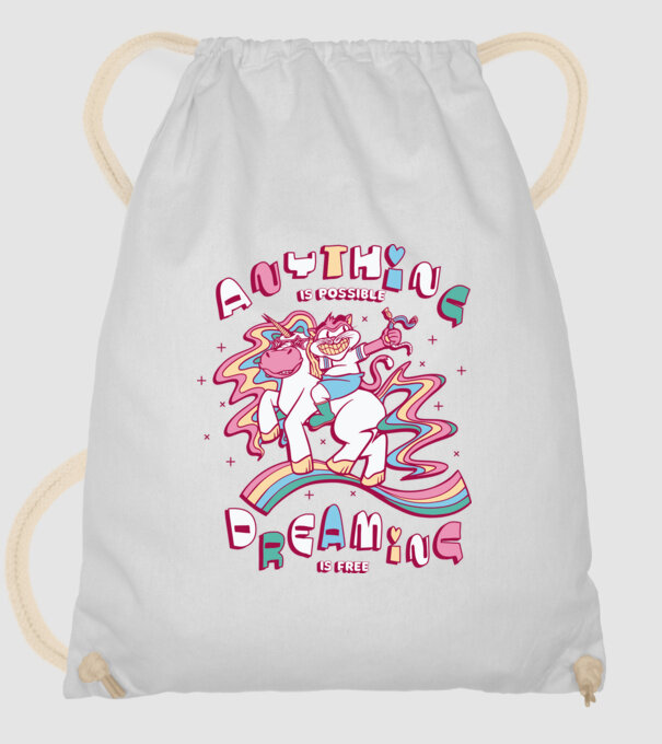 Orice este posibil Unicorn model alb pe tricou