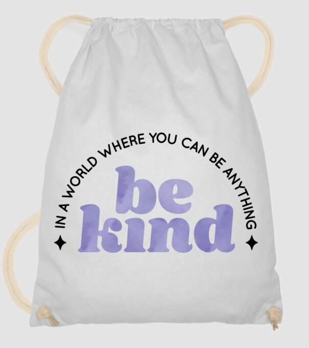 Be kind model alb pe tricou