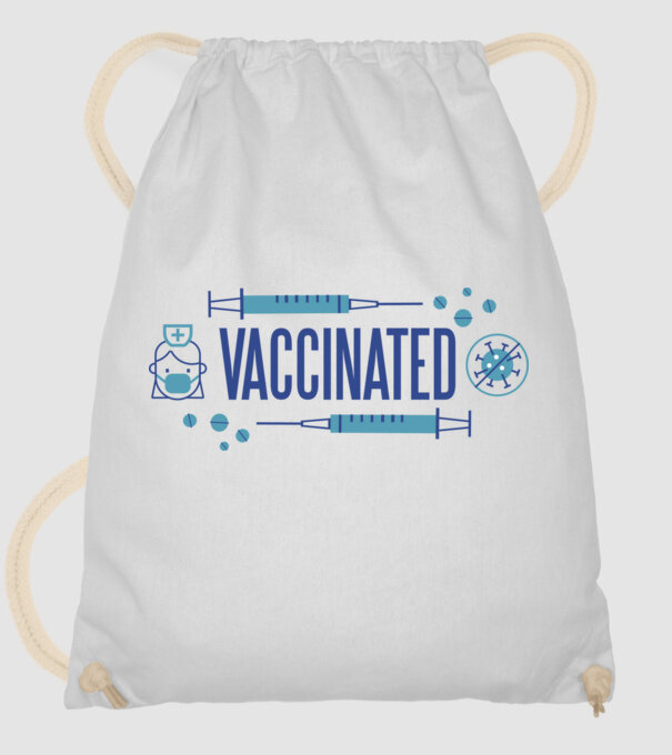 Sunt vaccinat model alb pe tricou