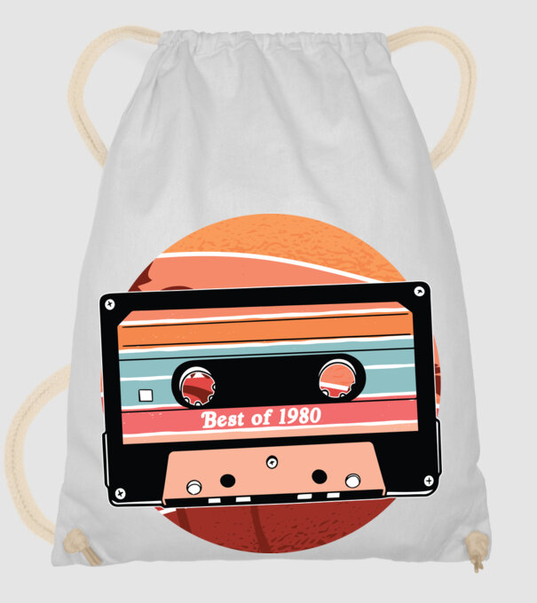 Best of 1980 retro Tape Birthday model alb pe tricou